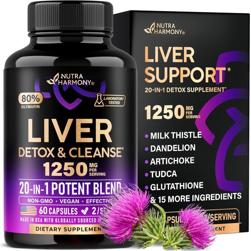 image:imageLiver Cleanse Detox amp Repair  Milk Thistle  Dandelion  Artichoke  TUDCA  Glutathione amp NAC  Effective Liver Health Supplement  80 Silymarin  Laboratory Tested Vegan  Made in USA 60 Capsules60 Count Pack of 1
